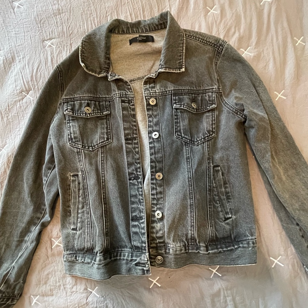 Forever 21 Charcoal Jean Jacket